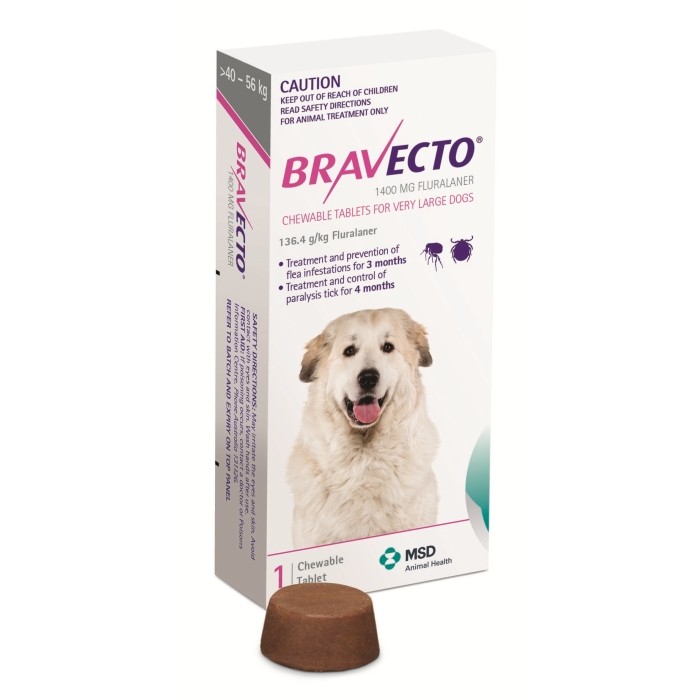 Bravecto Dogs Very Large 40 - 56kg 1 Chew