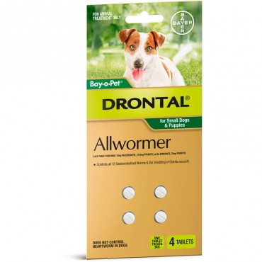 Drontal Allwormer Dogs 3kg x 4 Tablets